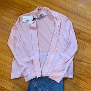 Armani Collezioni pink open-front cardigan